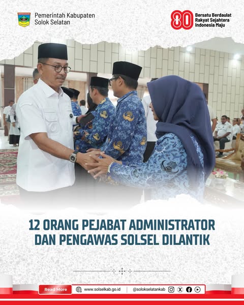 12 Orang Pejabat Administrator dan Pengawas Solsel Dilantik