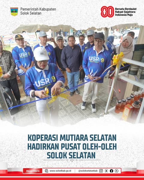 Koperasi Mutiara Selatan Hadirkan Pusat Oleh-oleh Solok Selatan
