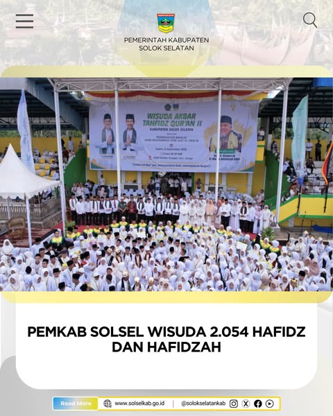 Pemkab Solsel Wisuda 2.054 Hafidz dan Hafidzah