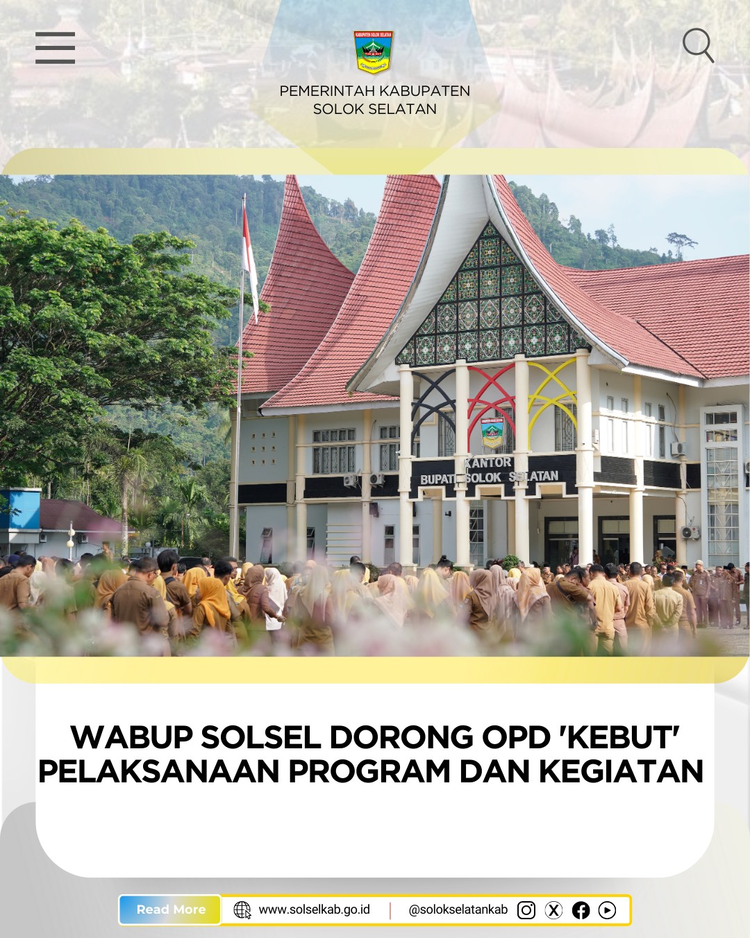 Wabup Solsel Dorong OPD 'Kebut' Pelaksanaan Program dan Kegiatan