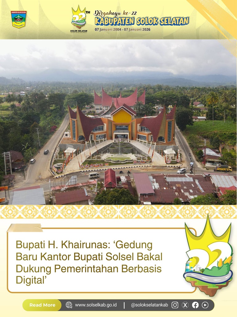 Bupati H. Khairunas: ‘Gedung Baru Kantor Bupati Solsel Bakal Dukung Pemerintahan Berbasis Digital’