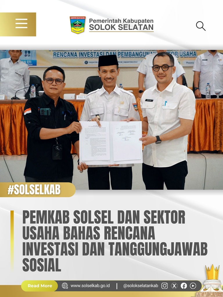 Pemkab Solsel dan Sektor Usaha Bahas Rencana Investasi dan Tanggungjawab Sosial