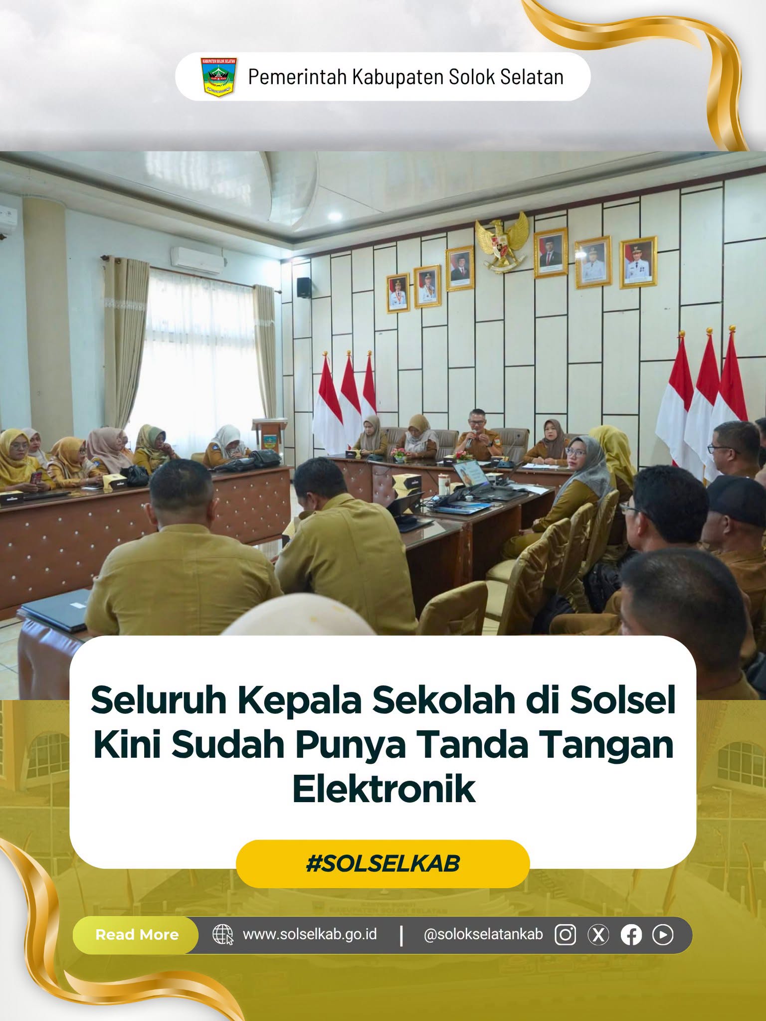 Seluruh Kepala Sekolah di Solsel Kini Sudah Punya Tanda Tangan Elektronik