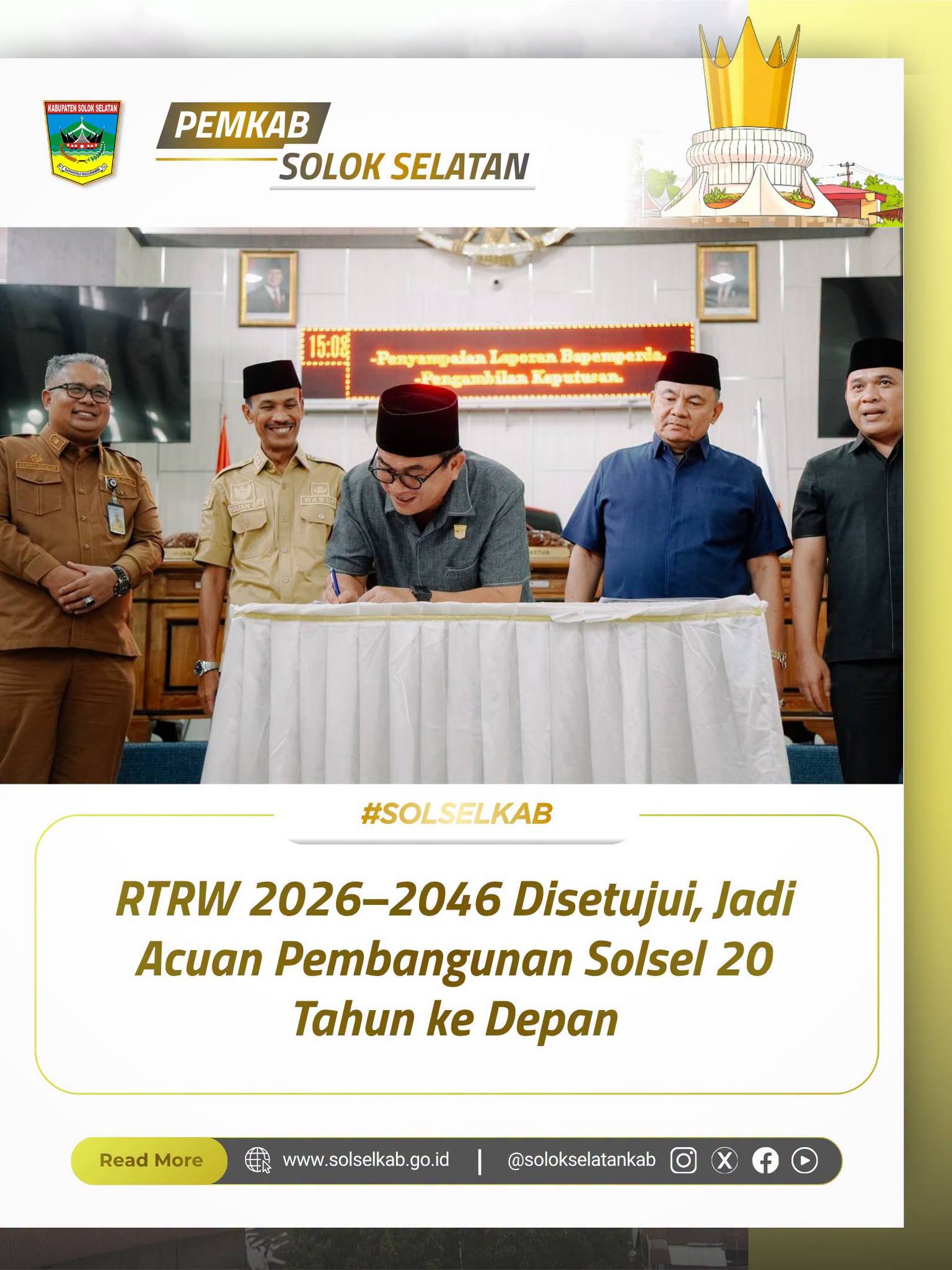 RTRW 2026–2046 Disetujui, Jadi Acuan Pembangunan Solsel 20 Tahun ke Depan