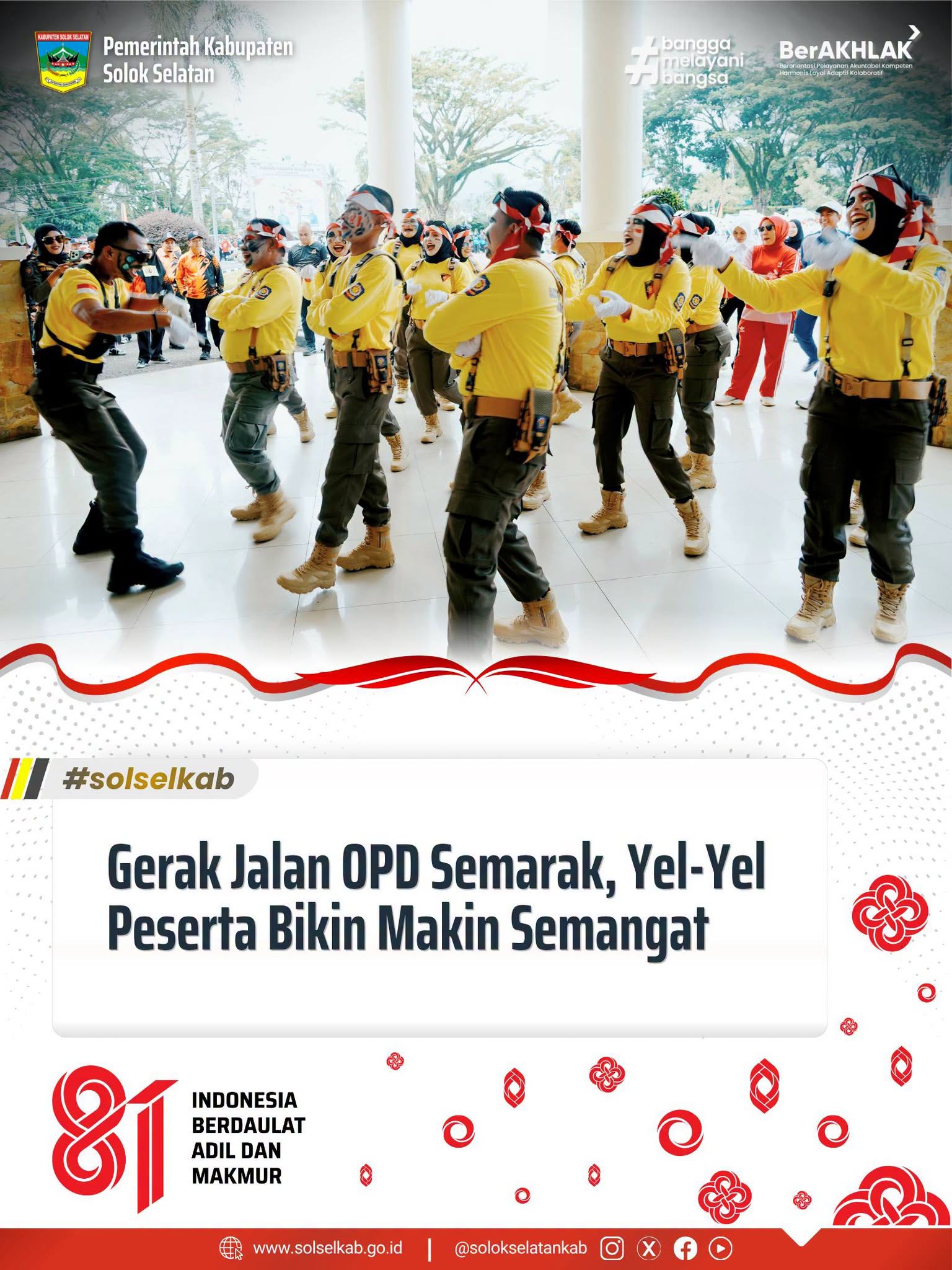 Gerak Jalan OPD Semarak, Yel-Yel Peserta Bikin Makin Semangat