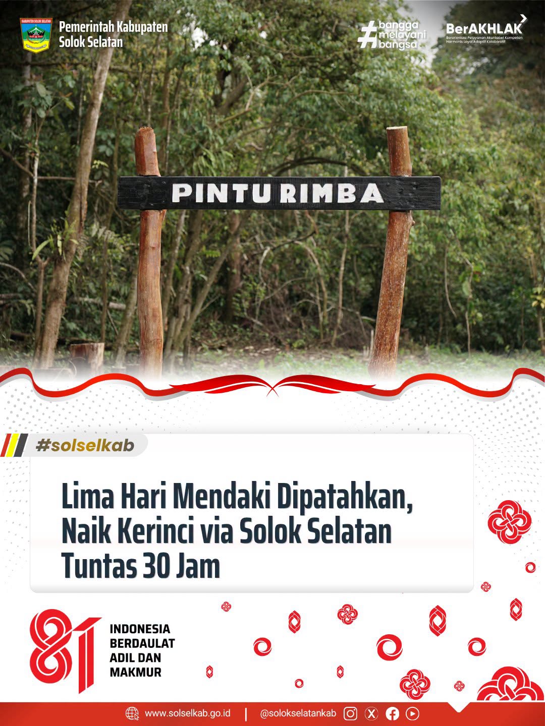 Lima Hari Mendaki Dipatahkan, Naik Kerinci via Solok Selatan Tuntas 30 Jam